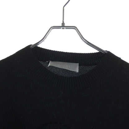 Dior Ribbon Wool Knit Sweater Crew Neck Black — view 3