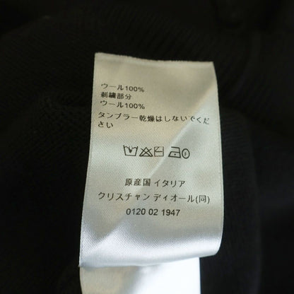 Dior Ribbon Wool Knit Sweater Crew Neck Black — view 8