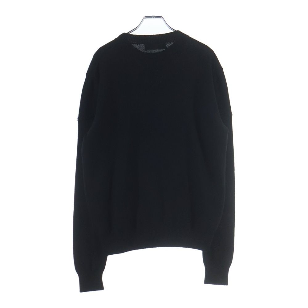 Dior Ribbon Wool Knit Sweater Crew Neck Black — view 2