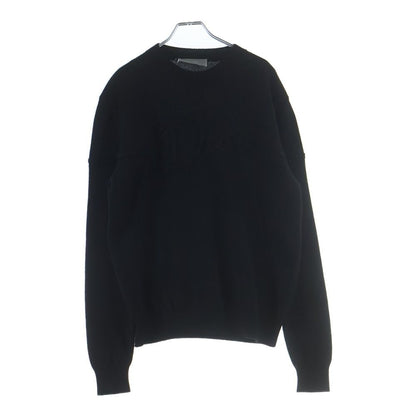 Dior Ribbon Wool Knit Sweater Crew Neck Black
