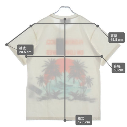 Gucci Palm Tree Sequin Short Sleeve T-Shirt White — view 9