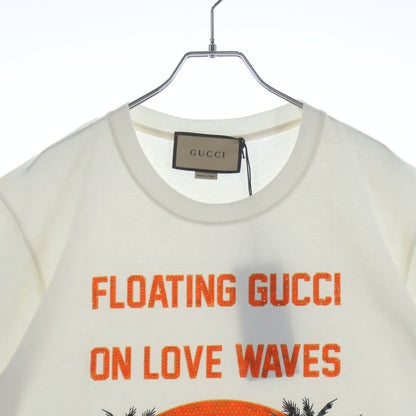 Gucci Palm Tree Sequin Short Sleeve T-Shirt White — view 3