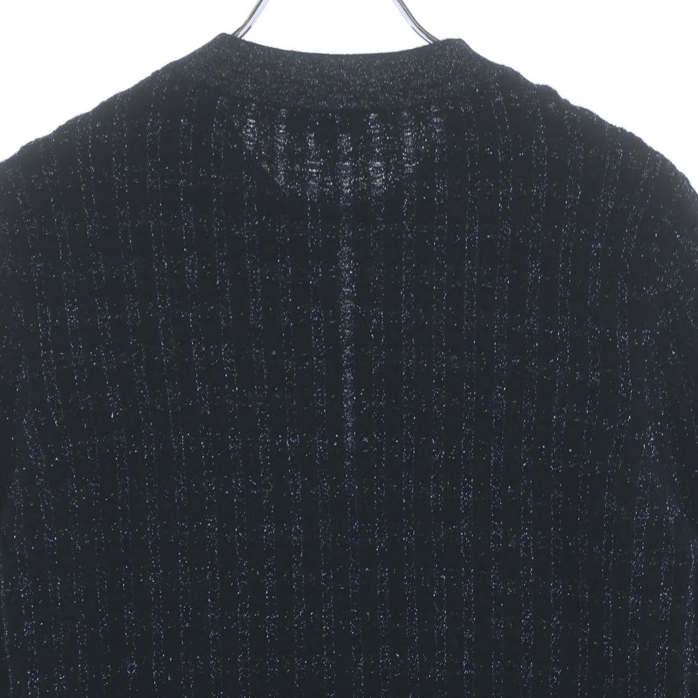 Chanel Tweed Pearl Button Knit Dress Navy — view 4