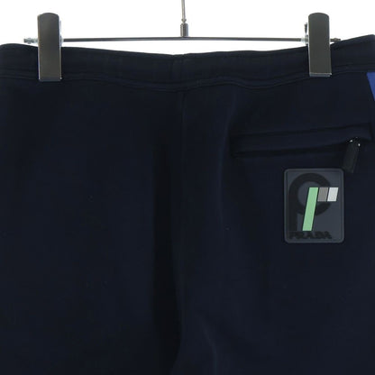 Prada Track Pants Jersey Back Rubber Logo Black — view 4