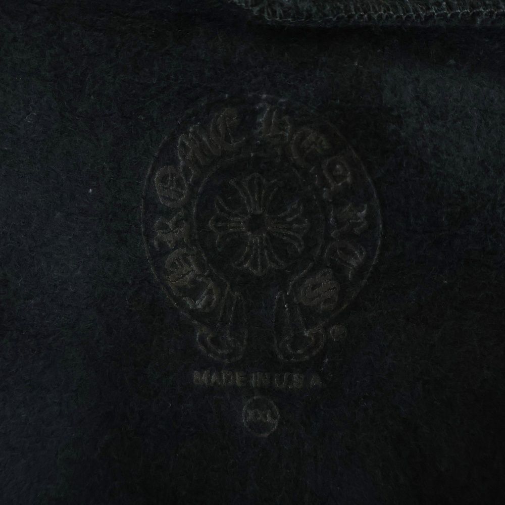 Chrome Hearts Vertical Logo Zip Up Hoodie Black — view 7