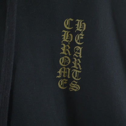 Chrome Hearts Vertical Logo Zip Up Hoodie Black — view 6