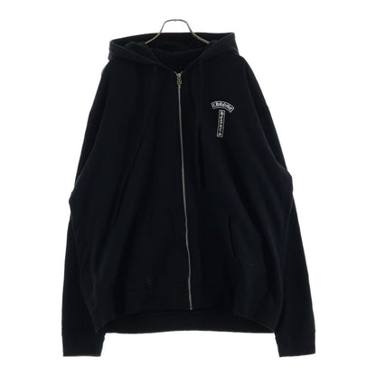 Chrome Hearts Sweatshirt HD Zip T Bar Daga Zip Backache Logo Zip Hoodie Black — view 2
