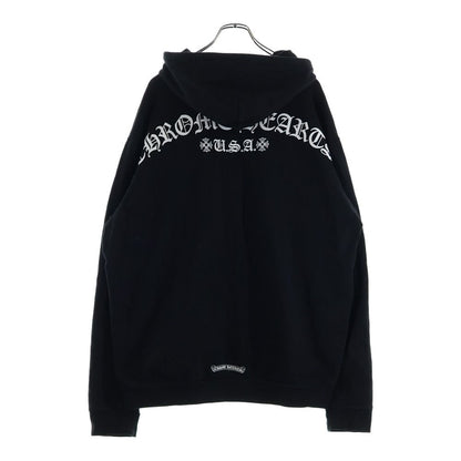 Chrome Hearts Sweatshirt HD Zip T Bar Daga Zip Backache Logo Zip Hoodie Black