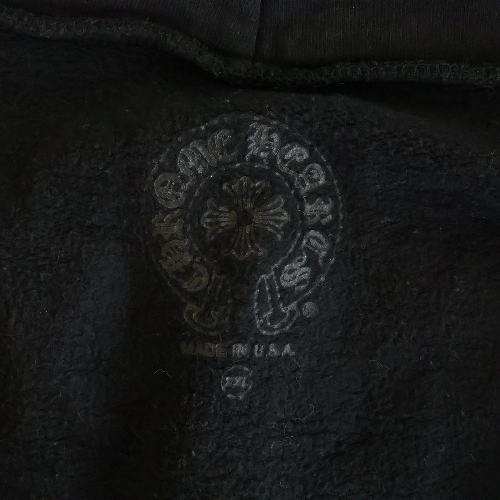 Chrome Hearts Sweatshirt HD Zip T Bar Daga Zip Backache Logo Zip Hoodie Black — view 7