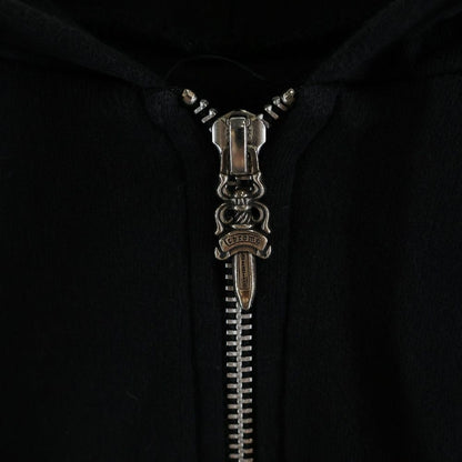 Chrome Hearts Sweatshirt HD Zip T Bar Daga Zip Backache Logo Zip Hoodie Black — view 5