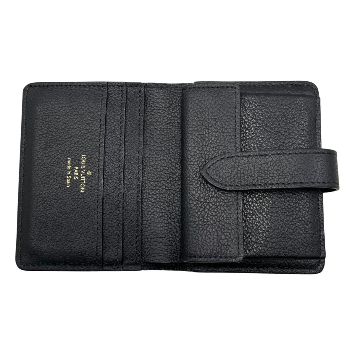 Louis Vuitton Bifold Wallet Portefeuille Louuki Compact Cowhide Leather Padlock — view 6