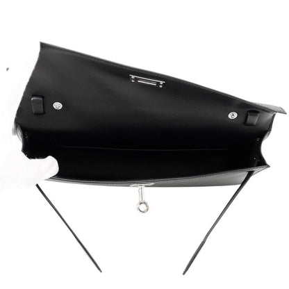 Hermes Clutch Kelly Elan Black Silver Epsom 2-Way — view 6