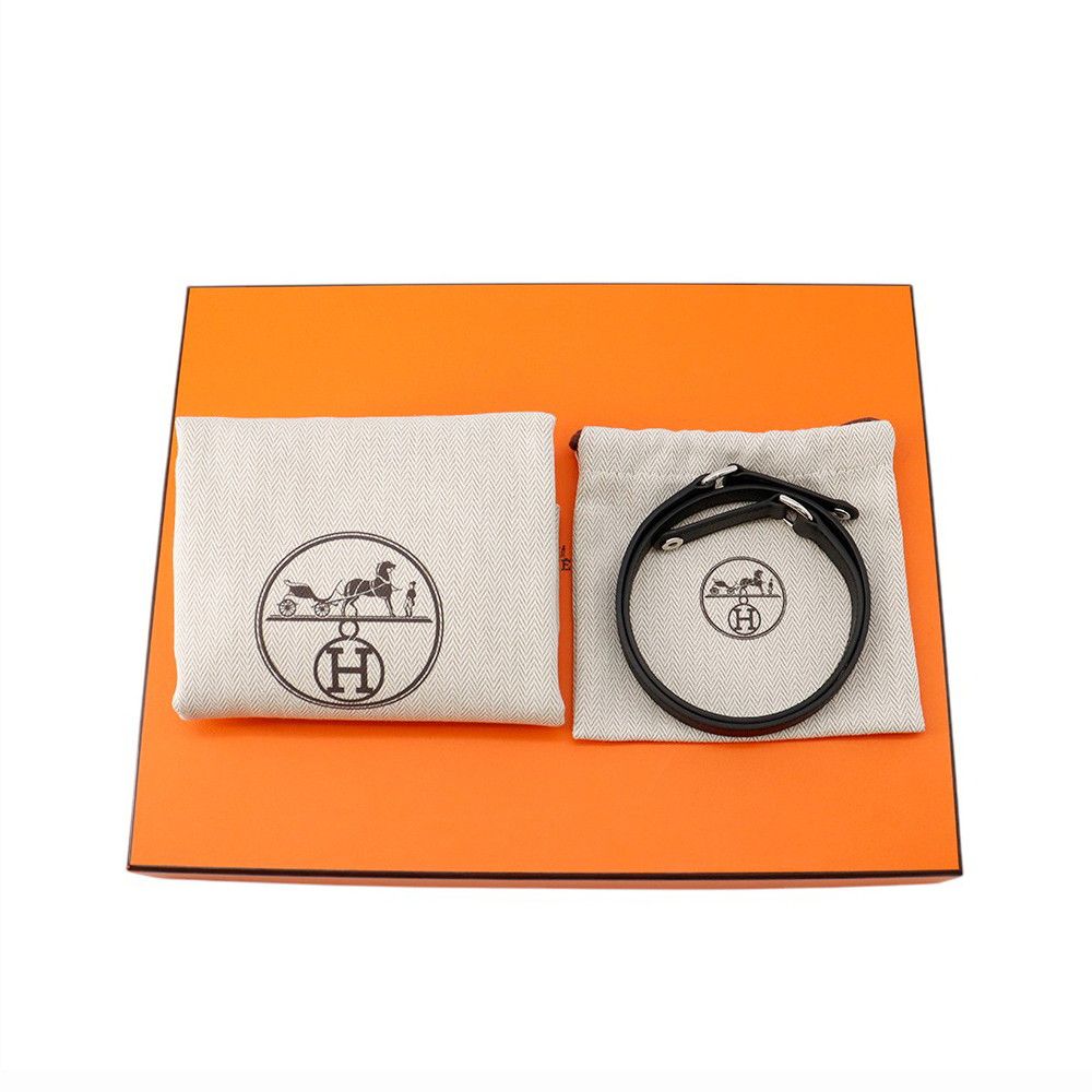 Hermes Clutch Kelly Elan Black Silver Epsom 2-Way — view 8