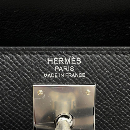 Hermes Clutch Kelly Elan Black Silver Epsom 2-Way — view 7
