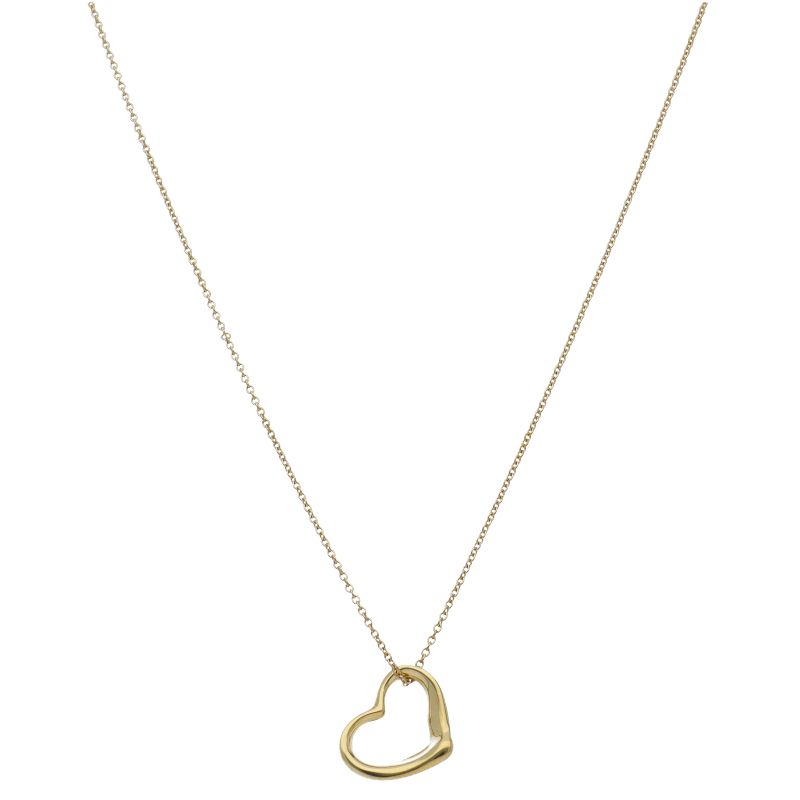 Tiffany & Co Open Heart Necklace 18k Yellow Gold — view 2