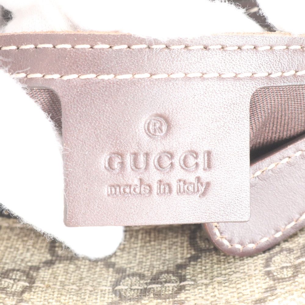 Gucci GG Supreme Leather Shoulder Bag Crossbody Messenger Brown Rem — view 8