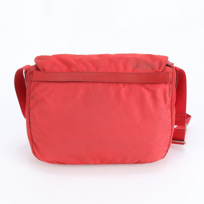 Prada Tessuto Nylon Triangle Logo Leather Shoulder Bag Crossbody Messenger — view 3