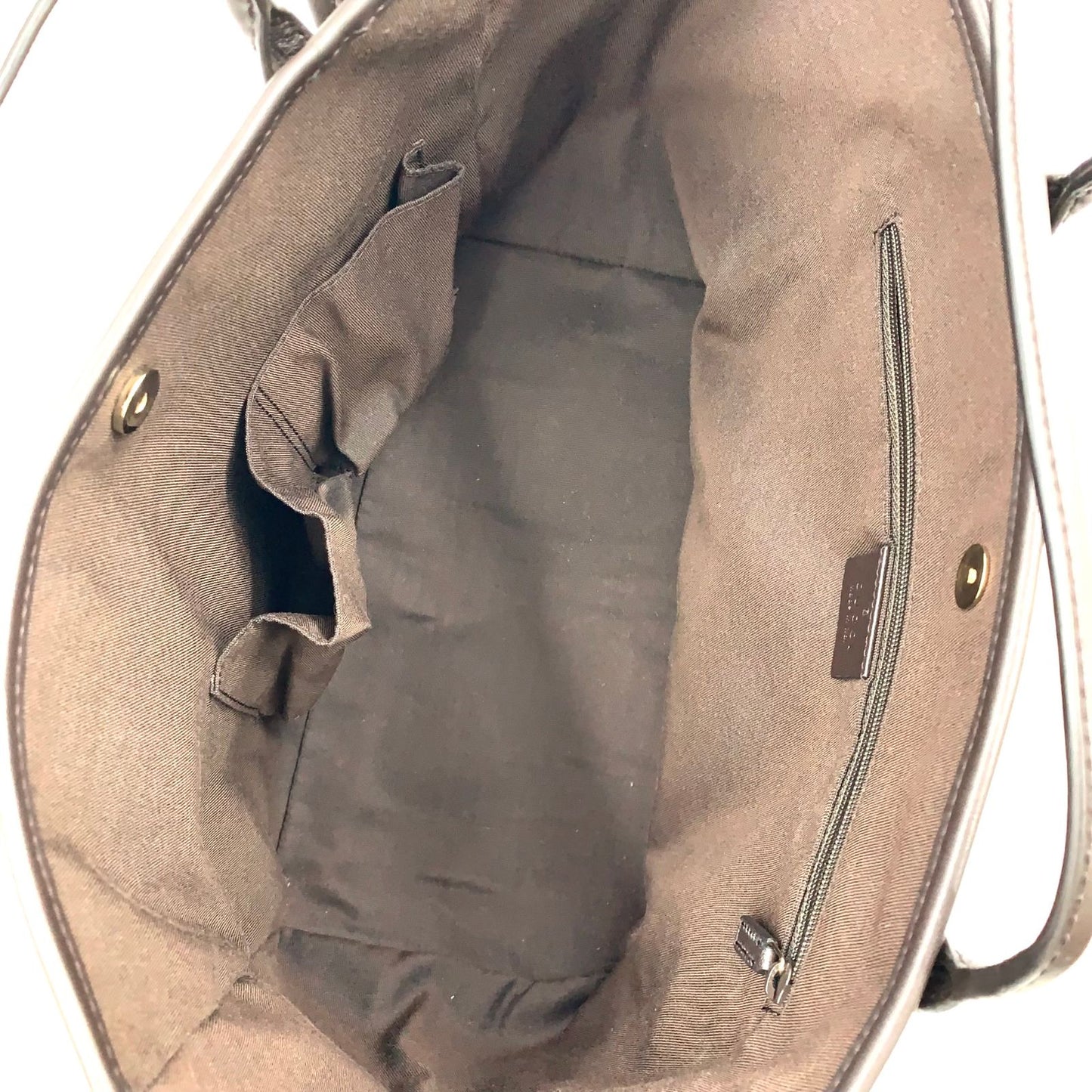 Gucci New Brit GG Canvas Leather Khaki Beige Brown Tote Gold — view 3