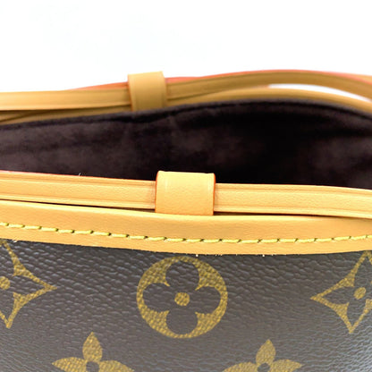 Louis Vuitton Noe Pass Monogram Leather Brown Shoulder Bag Gold — view 6