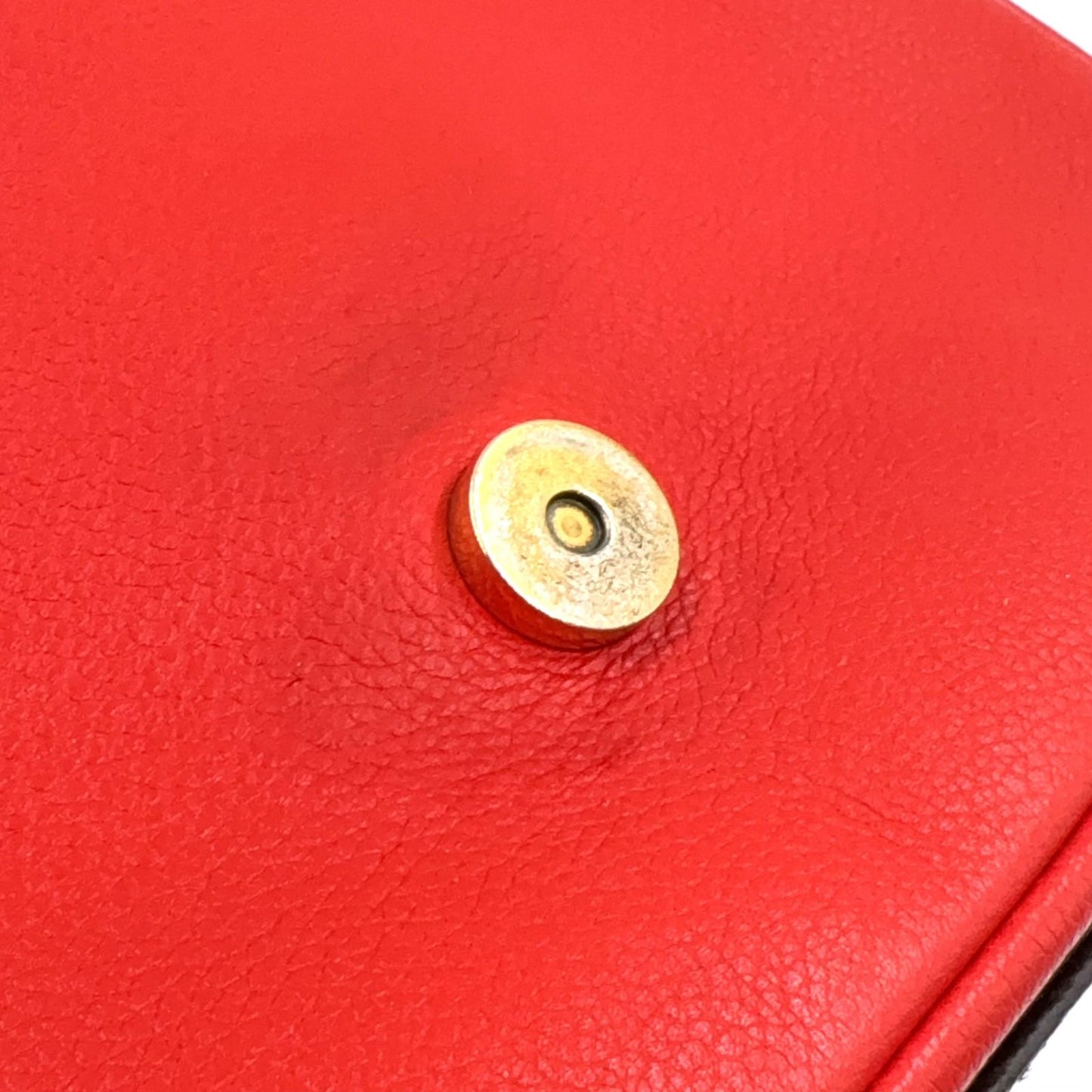 Louis Vuitton Marignan Monogram Coquelicot Leather Brown Red Handbag — view 8
