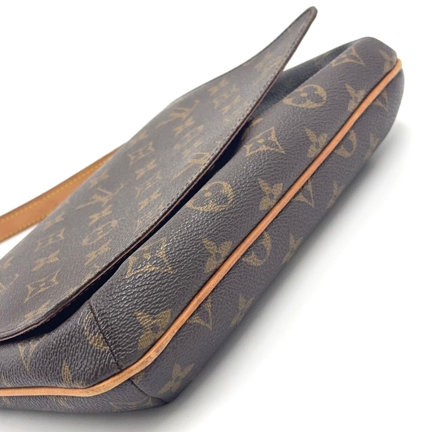 Louis Vuitton Musette Tango Short Strap Monogram Leather Brown Shoulder Bag Gold — view 7