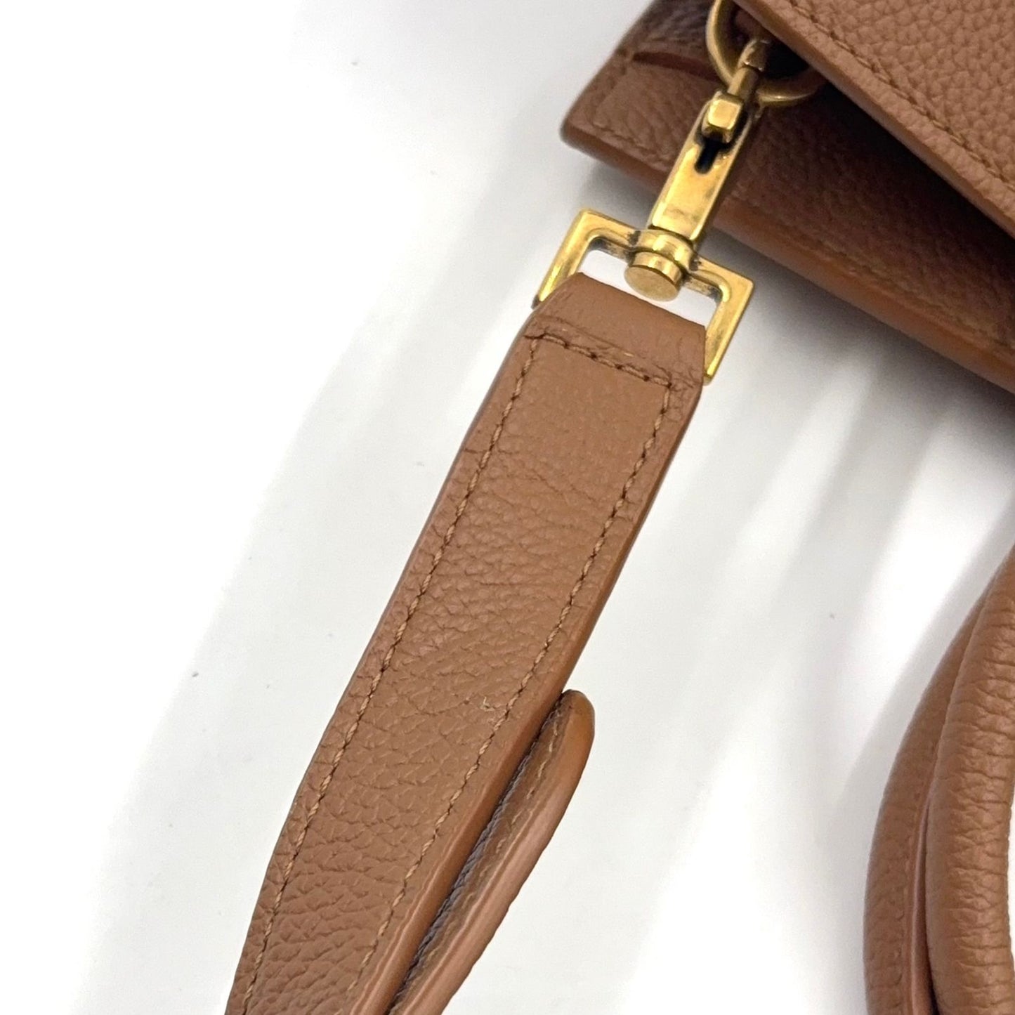 Saint Laurent Paris Sac Dejour Shoulder Bag Leather Brown Gold — view 6