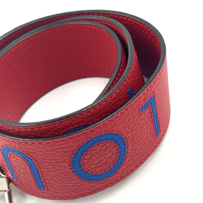 Louis Vuitton Bicolor Leather Blue Red Shoulder Strap Gold — view 7