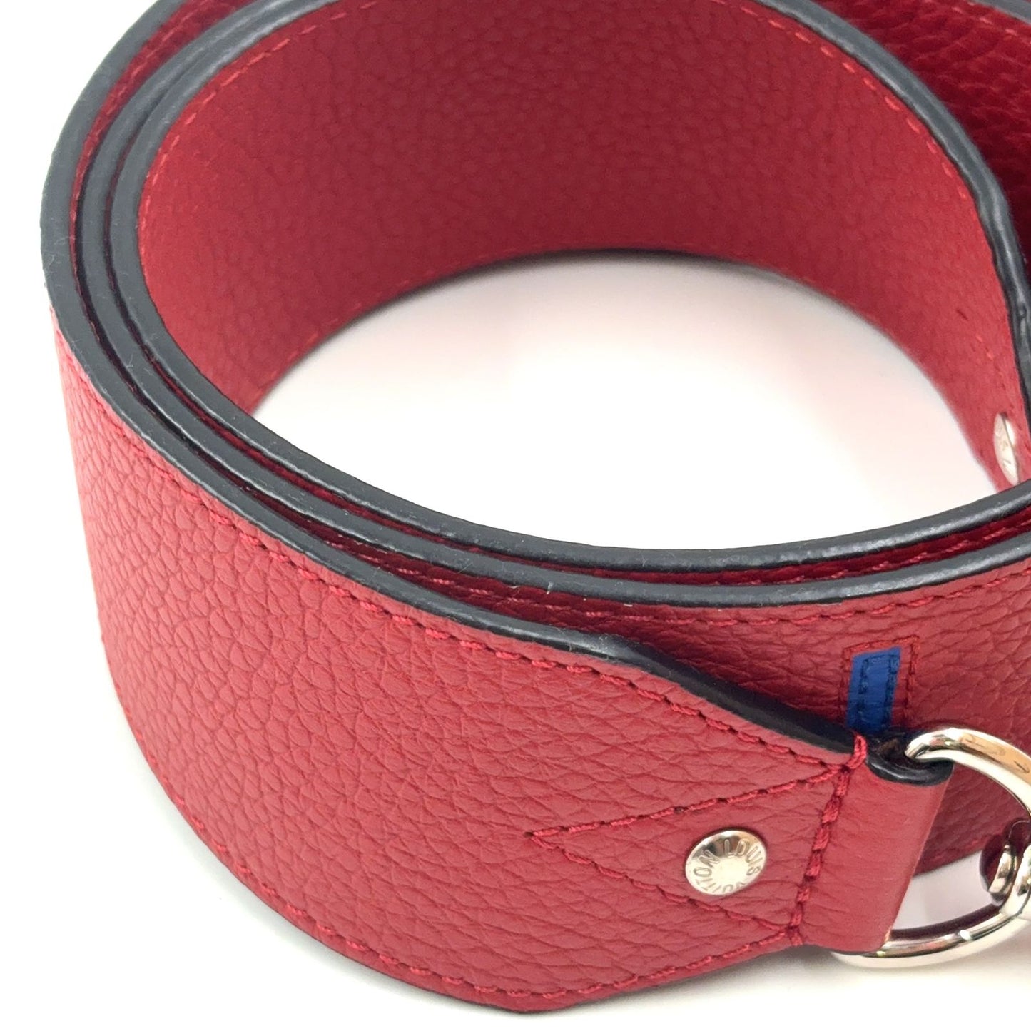 Louis Vuitton Bicolor Leather Blue Red Shoulder Strap Gold — view 6
