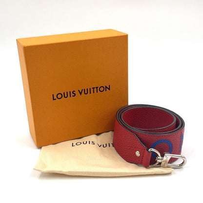 Louis Vuitton Bicolor Leather Blue Red Shoulder Strap Gold — view 9
