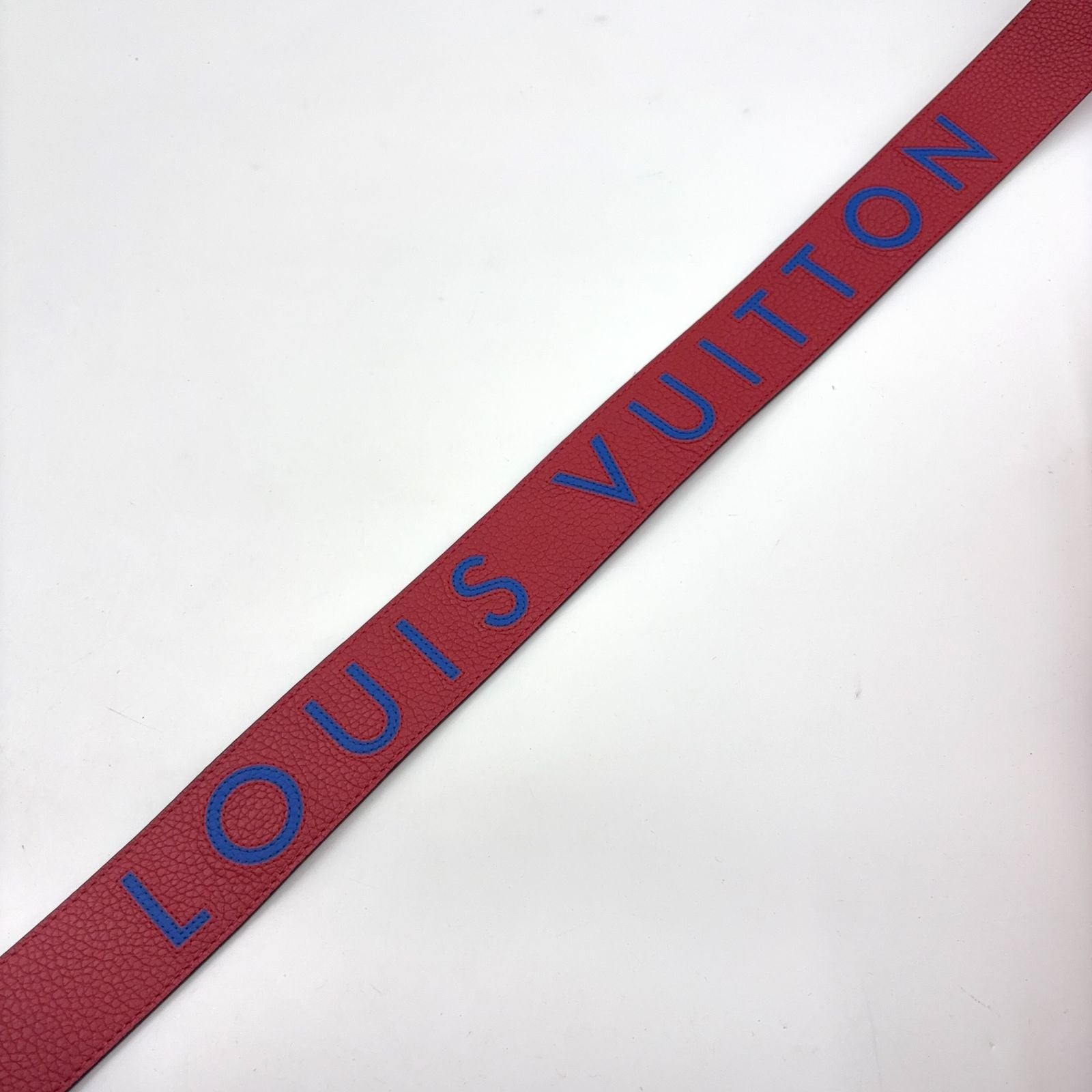 Louis Vuitton Bicolor Leather Blue Red Shoulder Strap Gold — view 3