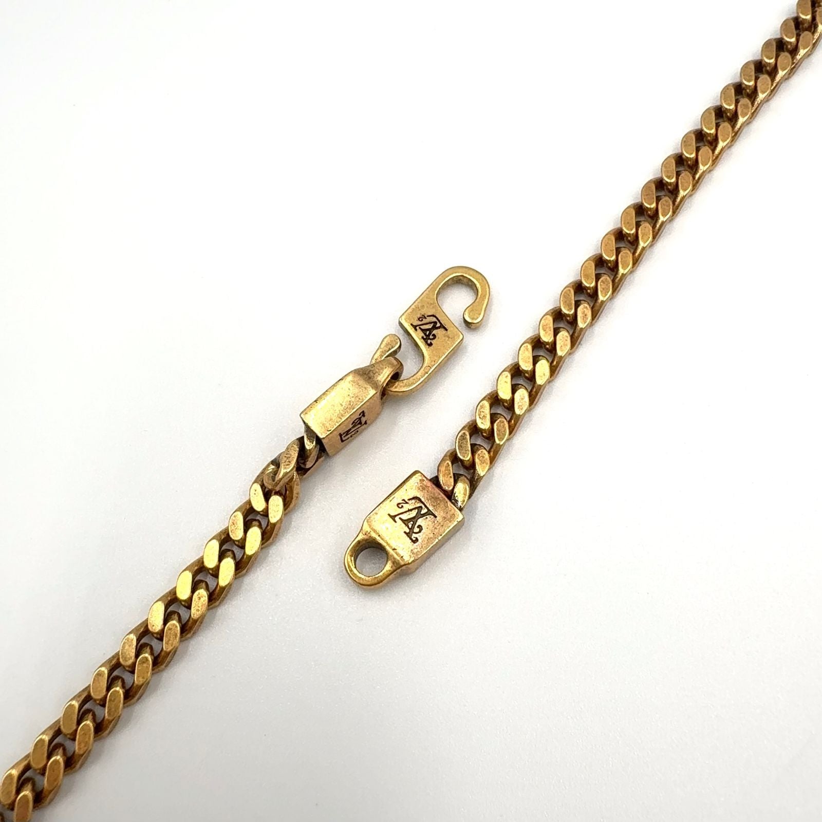 Louis Vuitton Collier Squared LV Collaboration Metal Gold Necklace — view 7
