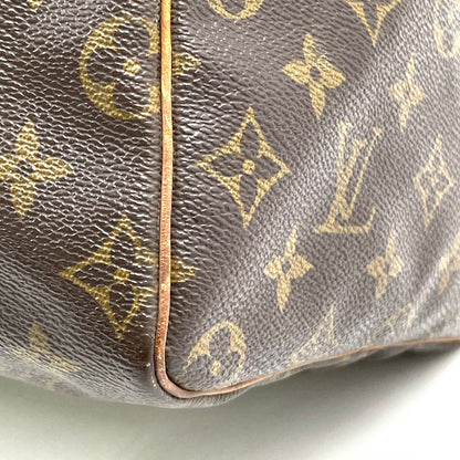 Louis Vuitton Speedy 40 Monogram Leather Brown Handbag Gold — view 7