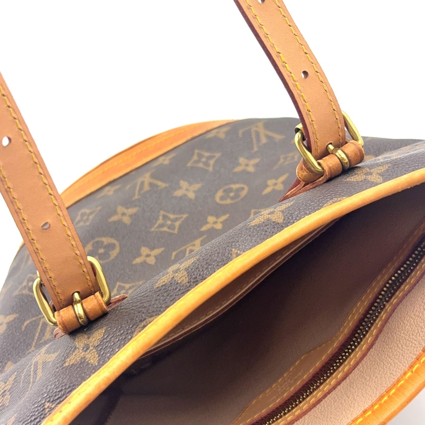 Louis Vuitton Bucket PM Monogram Leather Brown Shoulder Bag Gold — view 8