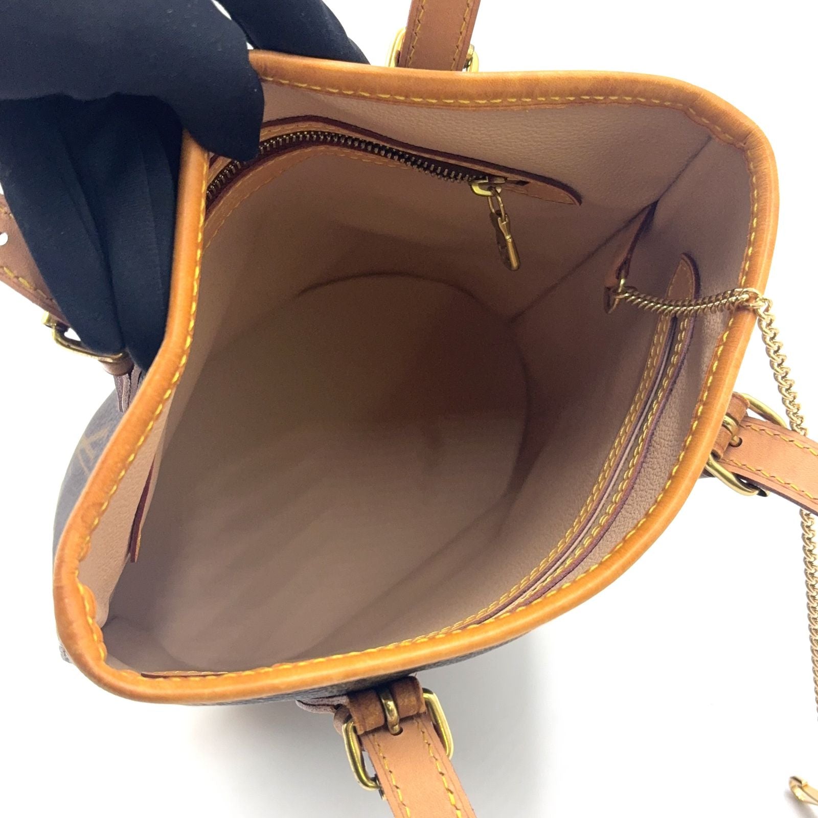 Louis Vuitton Bucket PM Monogram Leather Brown Shoulder Bag Gold — view 3