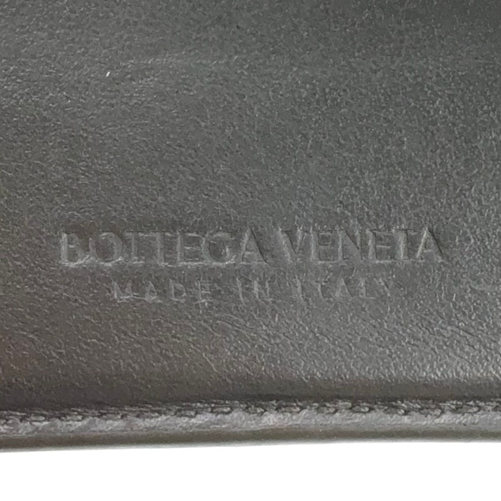 Bottega Veneta Bifold Leather Black Wallet Silver — view 4