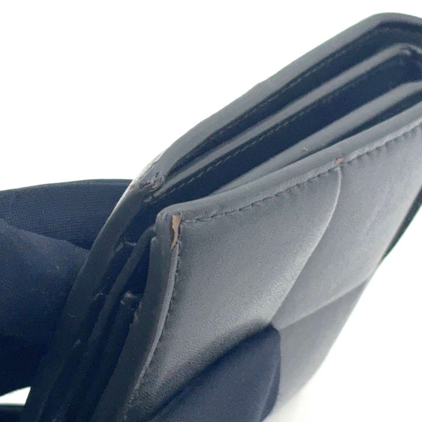 Bottega Veneta Bifold Leather Black Wallet Silver — view 5