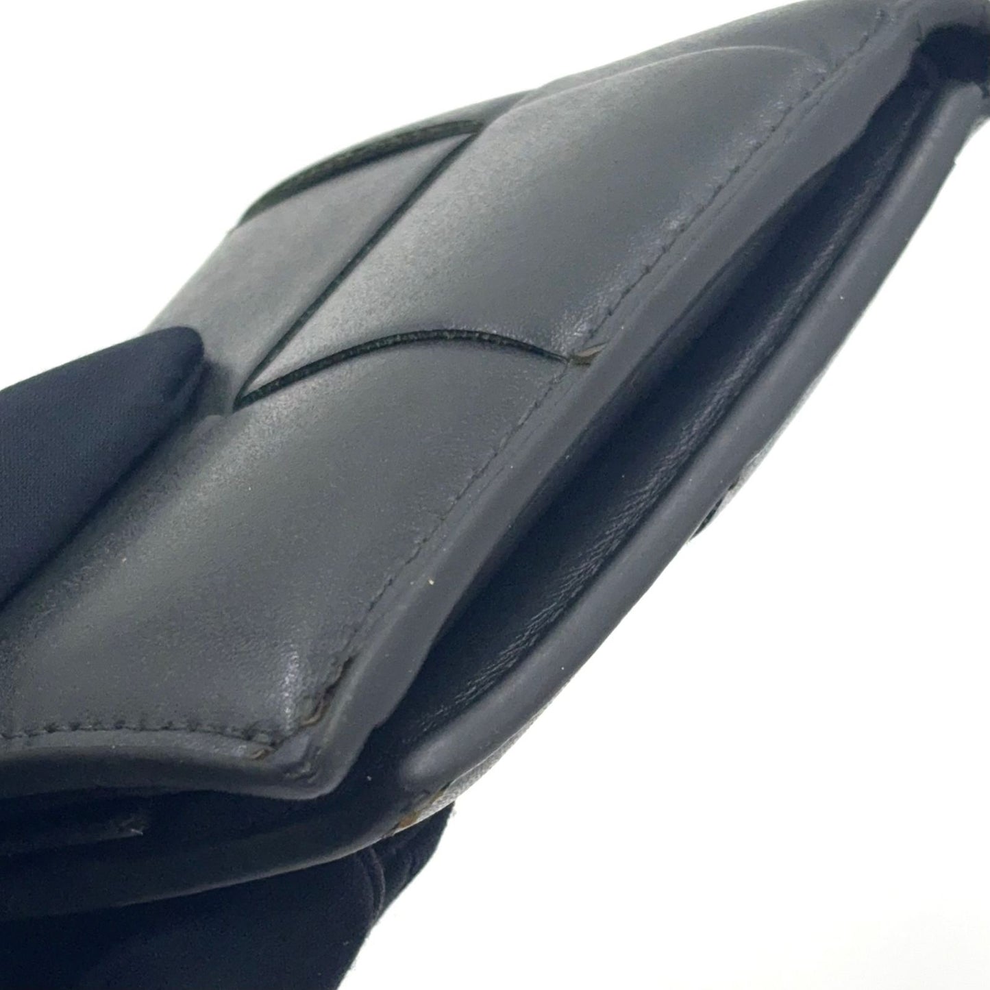 Bottega Veneta Bifold Leather Black Wallet Silver — view 6