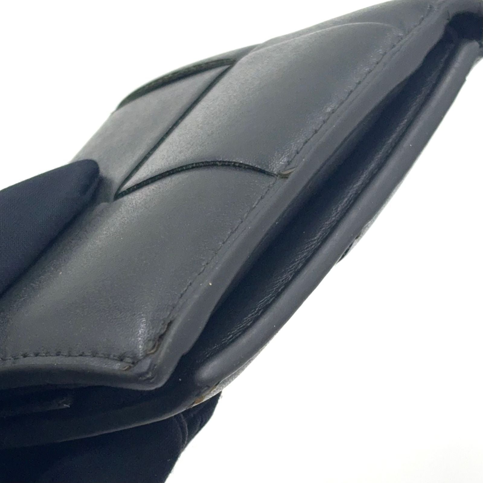 Bottega Veneta Bifold Leather Black Wallet Silver — view 6