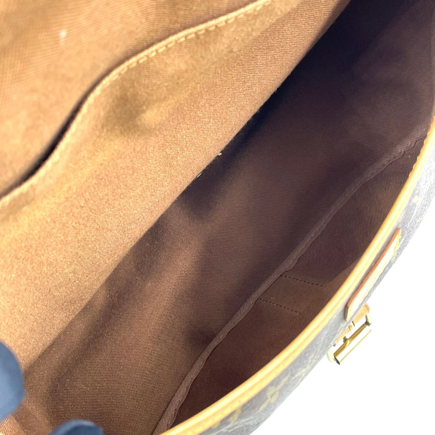 Louis Vuitton Saumur 35 Monogram Leather Brown Shoulder Bag Gold — view 4