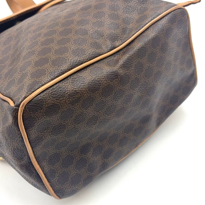 Celine Macadam Pattern Brown Backpack Gold — view 7