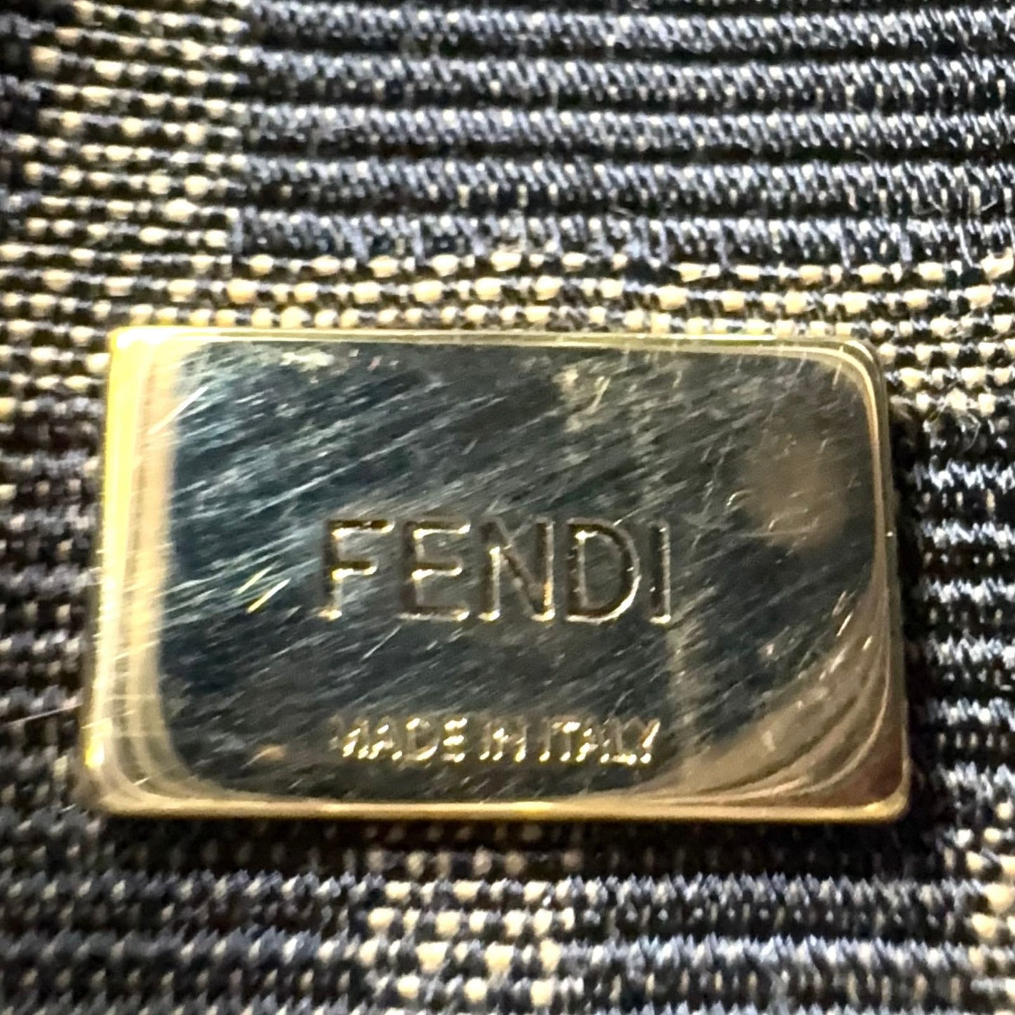Fendi FF Monogram Pattern 2-Way Chain Shoulder Canvas Beige Handbag Gold — view 4