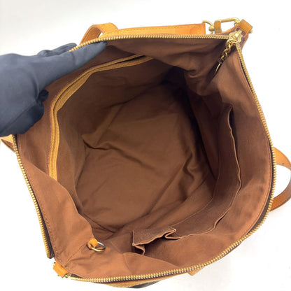 Louis Vuitton Palermo GM Monogram Leather Brown Shoulder Bag Gold — view 3