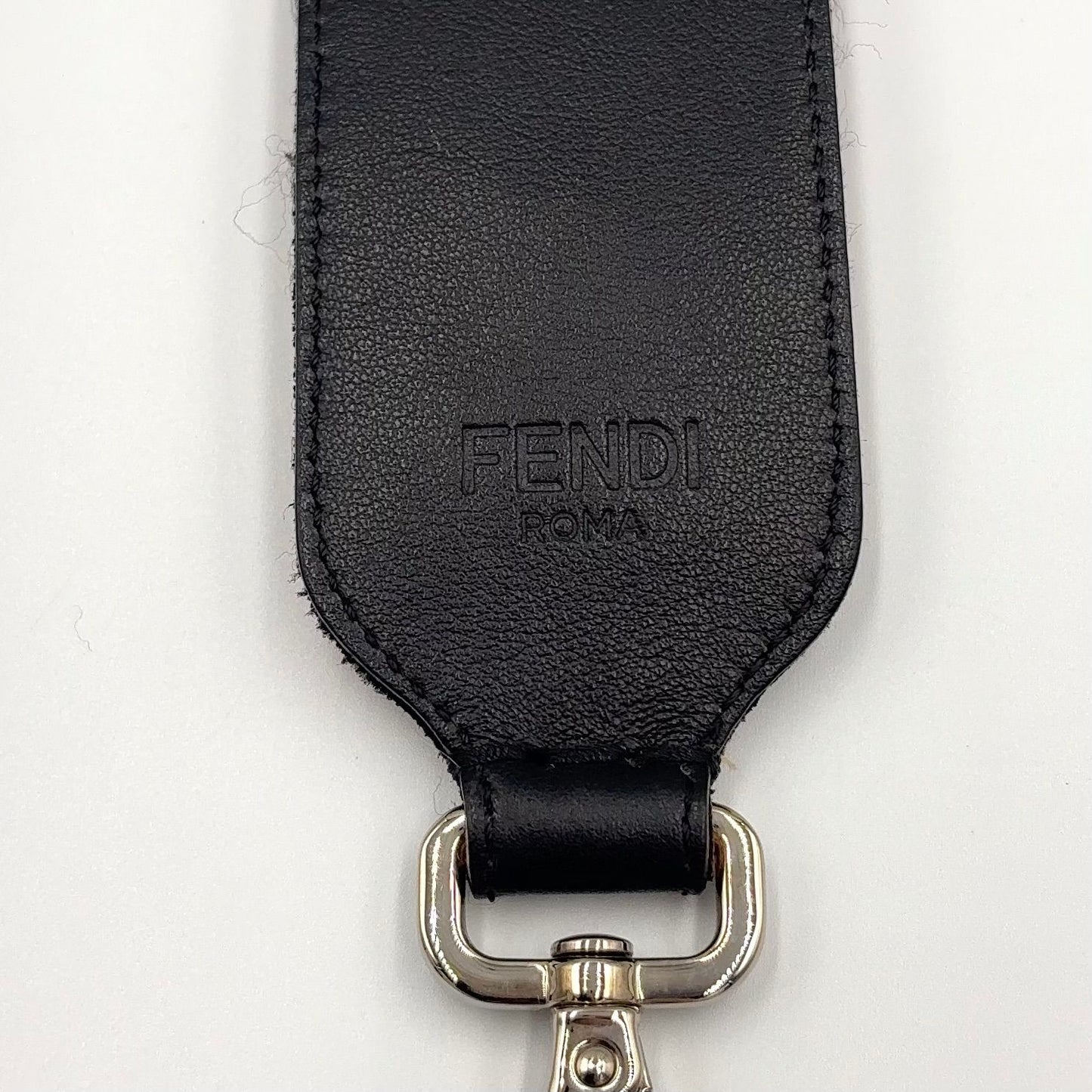 Fendi Strap You Mini Velour Brown Black Silver — view 3