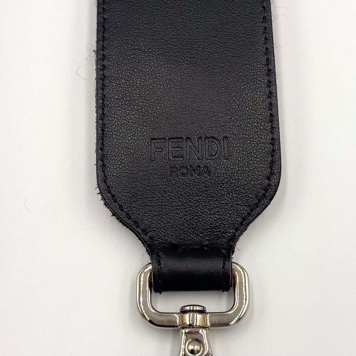 Fendi Strap You Mini Velour Brown Black Silver — view 3