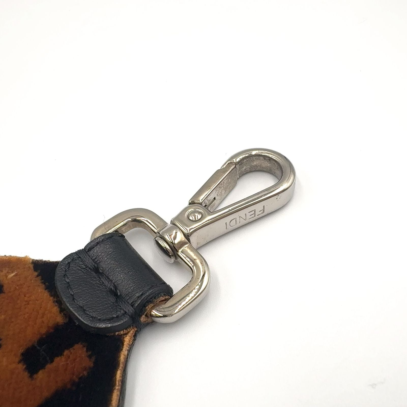 Fendi Strap You Mini Velour Brown Black Silver — view 5