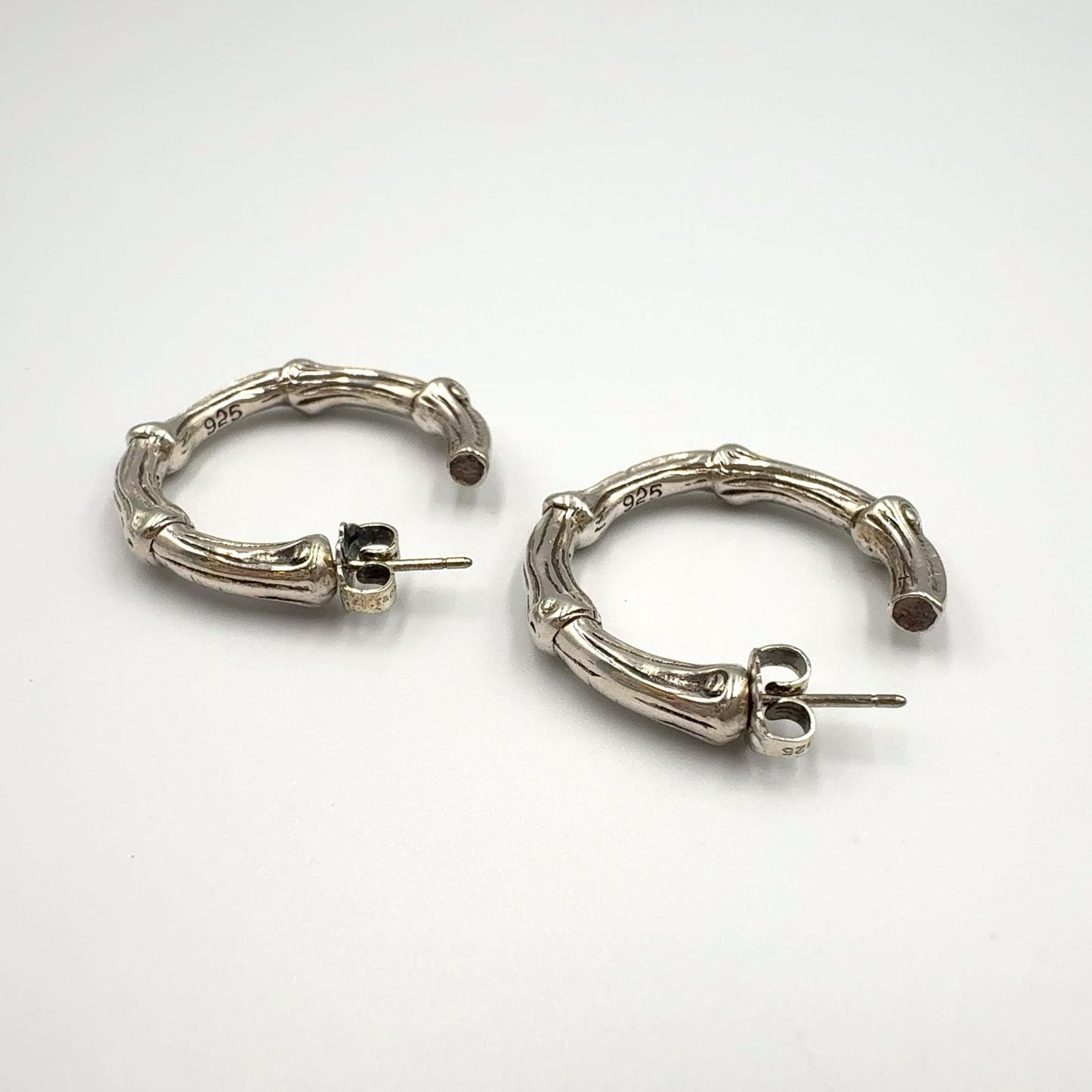 Tiffany & Co Bamboo Hoop Silver Earrings — view 7