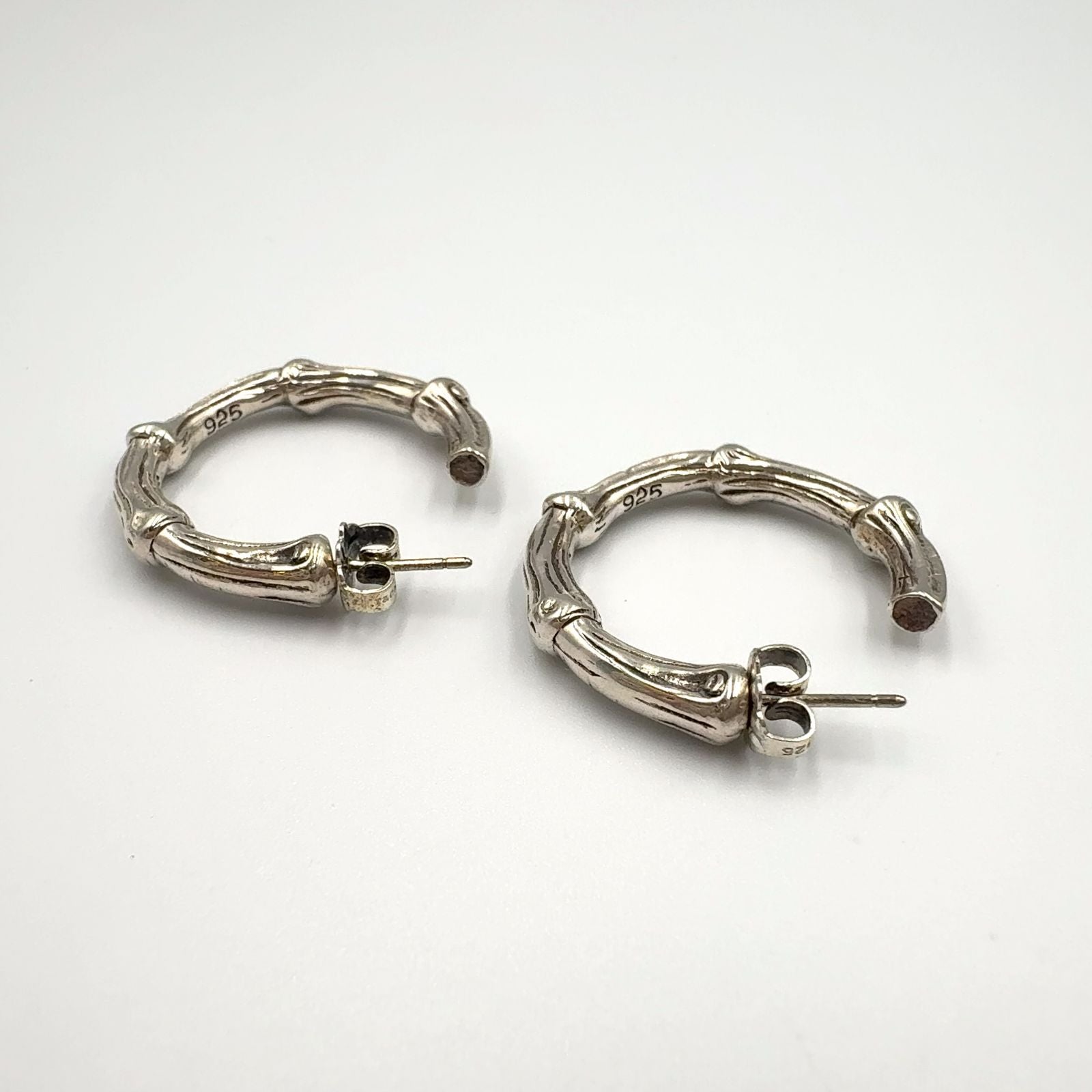 Tiffany & Co Bamboo Hoop Silver Earrings — view 7