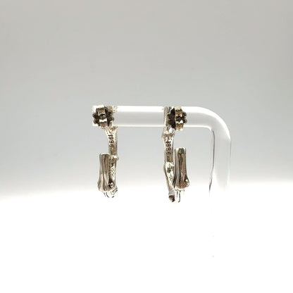 Tiffany & Co Bamboo Hoop Silver Earrings — view 3