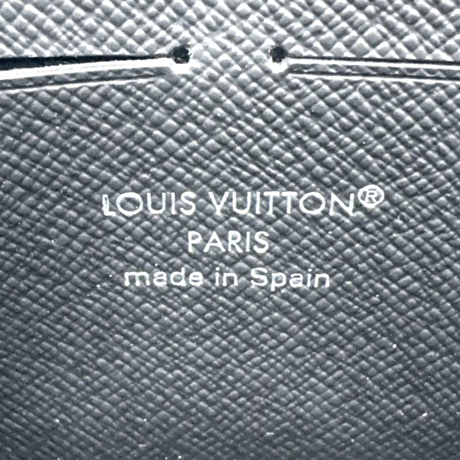 Louis Vuitton Zippy Wallet Horizontal Monogram Eclipse Black Silver — view 5