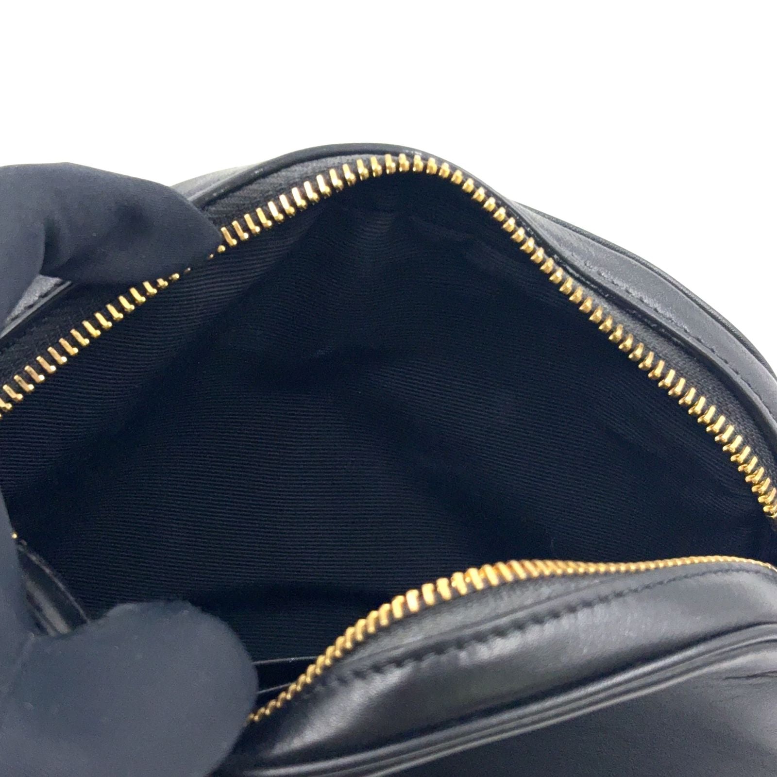 Celine C Charm Calf Black Shoulder Bag Gold — view 7
